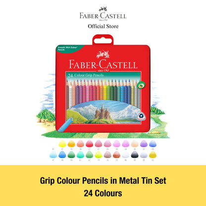 Grip Colour Pencils in Metal Tin Set, 12/24/36-pieces (FSC)
