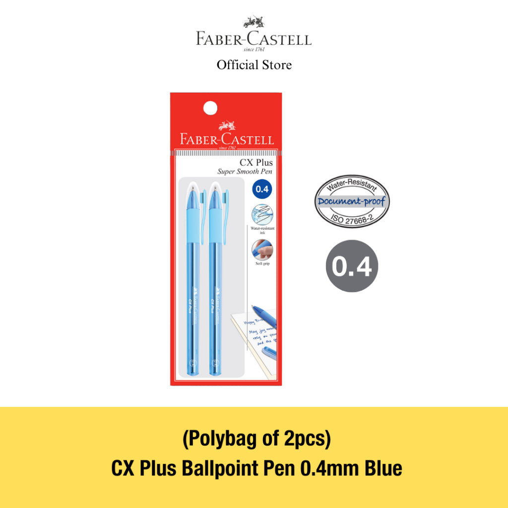 CX Plus 0.4mm Ballpoint Pen, Packs of 2