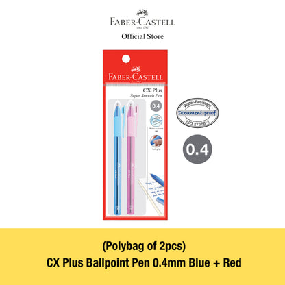 CX Plus 0.4mm Ballpoint Pen, Packs of 2