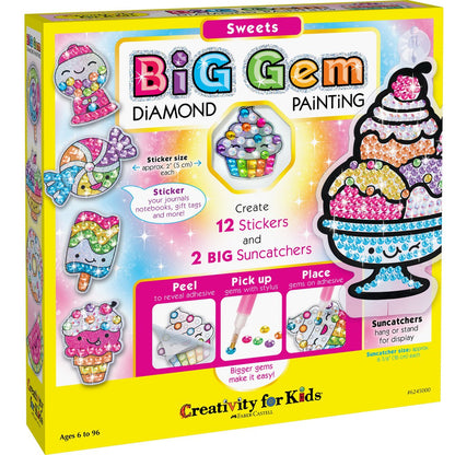 Big Gem Diamond Painting Activity Set, Assorted Designs