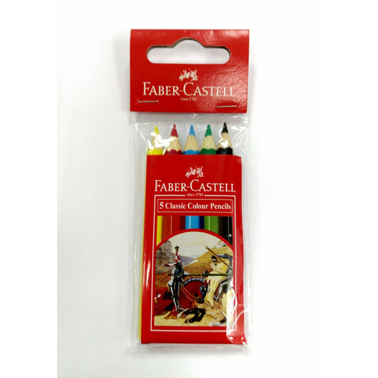 Faber-Castell Classic Short Colour Pencils in Polybags, Set of 20