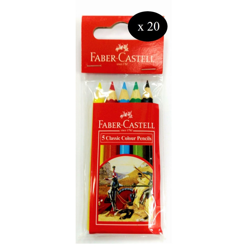 Classic Short Colour Pencils in Polybags, Set of 20