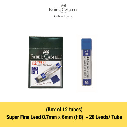 2B Super Fine Lead Tubes, 0.5/0.7mm, Box of 12 tubes