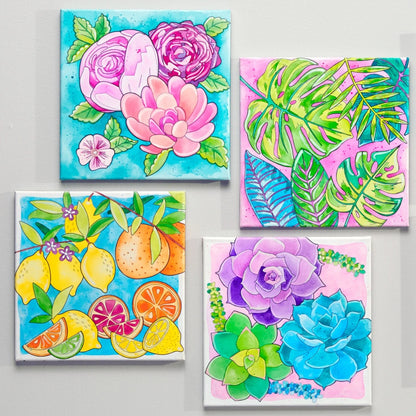Watercolour Paint By Number Sets