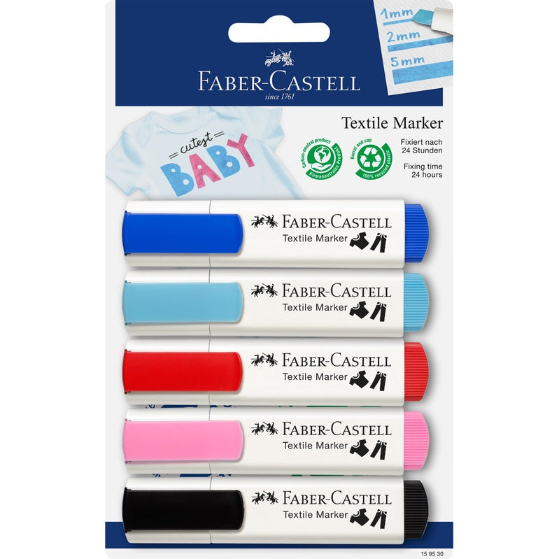 Textile / Fabric Markers - Basic Pastel and Neon Colours
