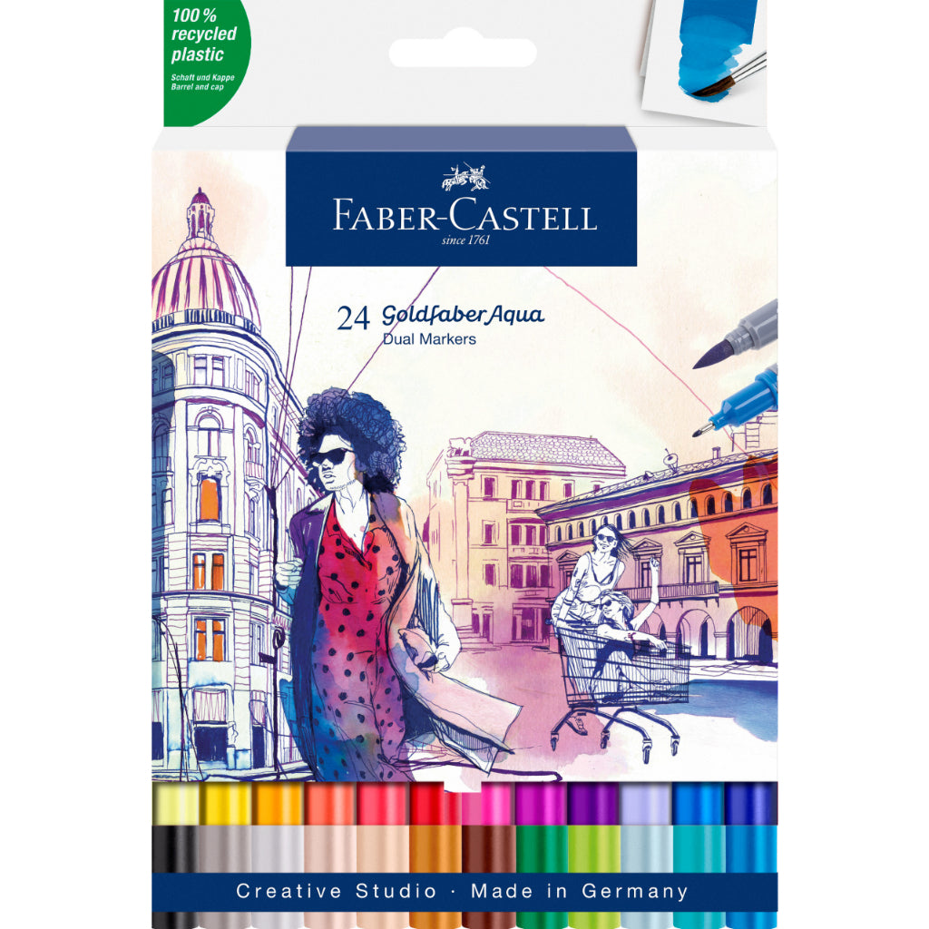 Goldfaber Aqua Dual Watercolour Markers sets of 6/12/18/24