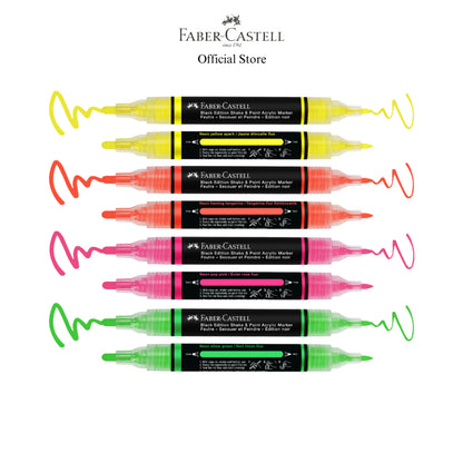 Black Edition Shake & Paint Acrylic Markers, Neon/Classic/Metallic - 4/6 Colours