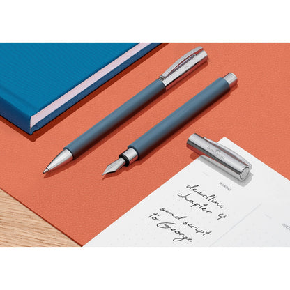 Ambition Ballpoint Pen with Gift Box, Assorted Colours-Pearwood Brown/Rhombus Black/Resin Blue/Resin Black