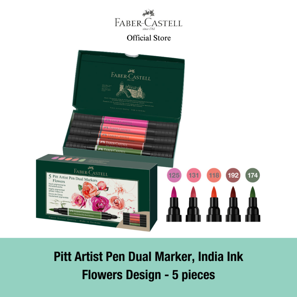 Pitt Artist Pen Dual Marker India ink, Various Design - Fashion/ Flowers/ Animals/ Portarit