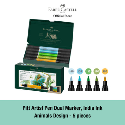Pitt Artist Pen Dual Marker India ink, Various Design - Fashion/ Flowers/ Animals/ Portarit