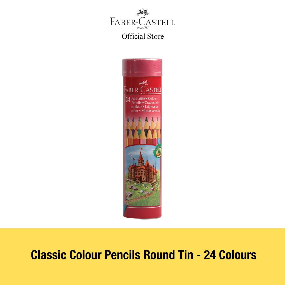 Faber-Castell Classic Colour Pencils in Round Tin (FSC)