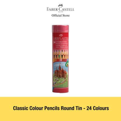 Faber-Castell Classic Colour Pencils in Round Tin (FSC)