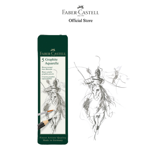 Faber-Castell Graphite Aquarelle Pencil Tin, 5-pieces