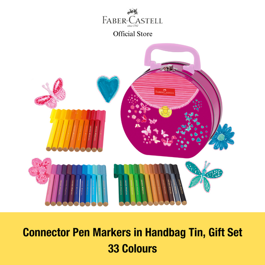 Faber-Castell 33 Connector Pen Markers in Handbag Tin