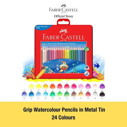 Grip Watercolour Pencils in Metal Tin, 12/24/36-pieces (FSC)
