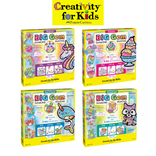 Faber-Castell Big Gem Diamond Painting Activity Set, Assorted Designs