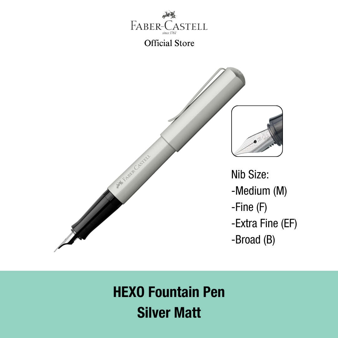 Hexo Fountain Pens, Assorted Colours/Nib size with Gift Box
