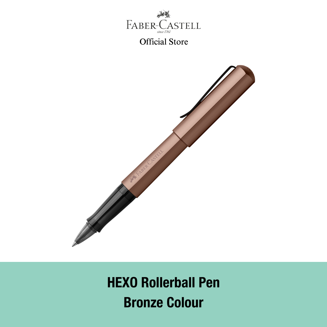 Hexo Rollerball Pen with Gift Box, Assorted Colours-  Black Matt / Silver Matt/ Blue / Bronze