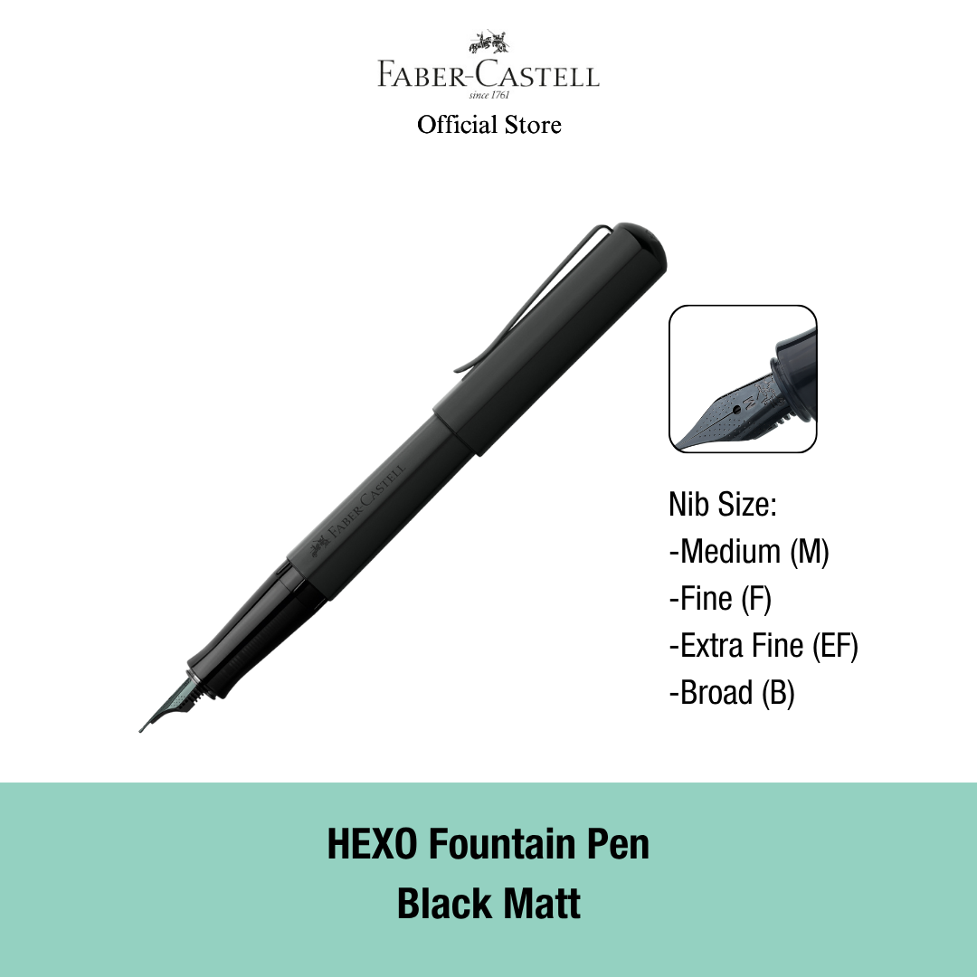 Hexo Fountain Pens, Assorted Colours/Nib size with Gift Box