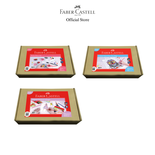 Faber-Castell Creative Art Activity Sets, Stone Deco Art/Totebag/Origami Fashion