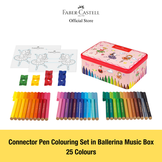Faber-Castell Connector Pen Colouring Set in Ballerina Music Box