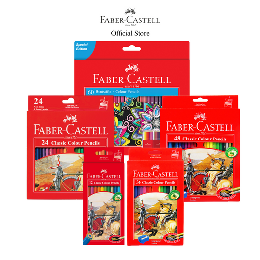 Faber-Castell Classic Colour Pencils in Cardboard Set (FSC), Various Size