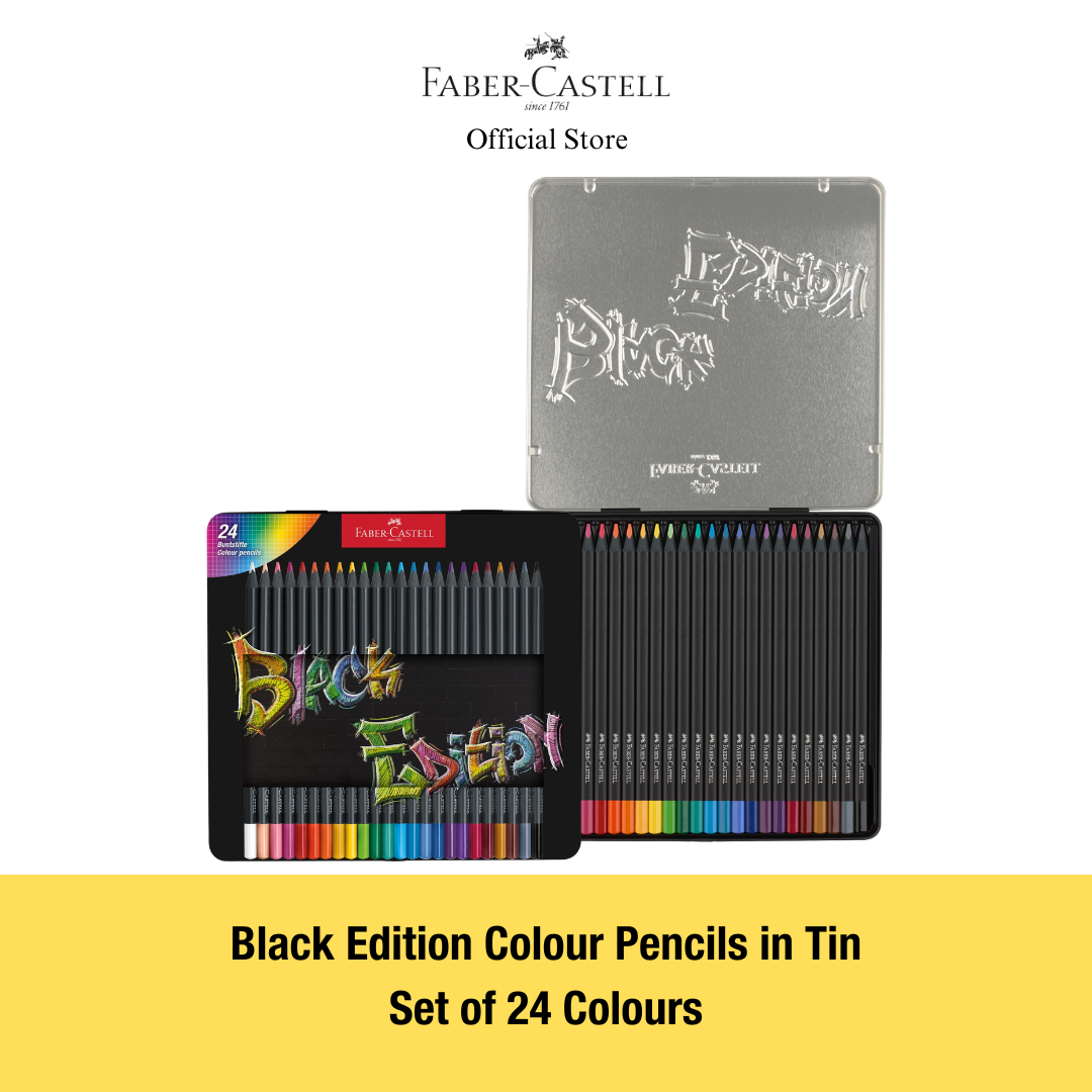 Black Edition Colour Pencils 12/24/36/50 with NEW Metallic Neon Pastel Colours