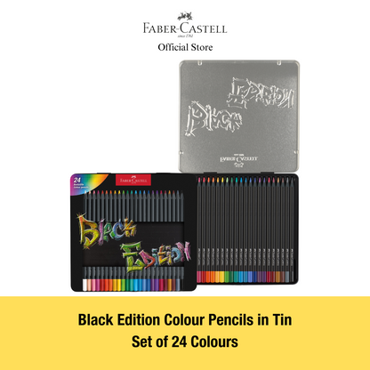 Black Edition Colour Pencils 12/24/36/50 with NEW Metallic Neon Pastel Colours
