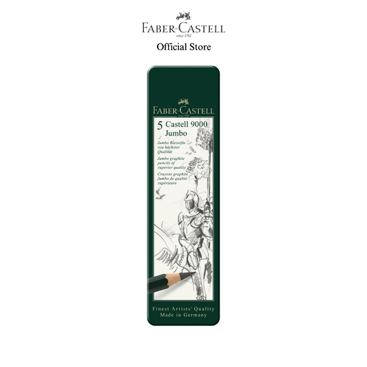 Faber-Castell Castell 9000 Jumbo Graphite Pencil Tin, 5-pieces