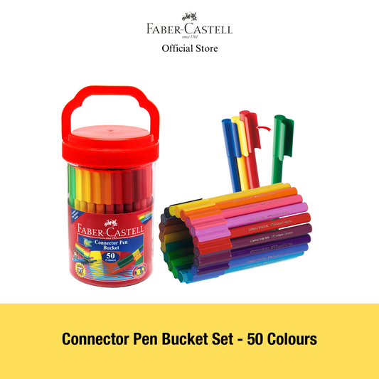 Faber-Castell Connector Pens Bucket, 50-pieces