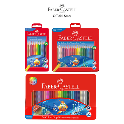 Grip Watercolour Pencils in Metal Tin, 12/24/36-pieces (FSC)